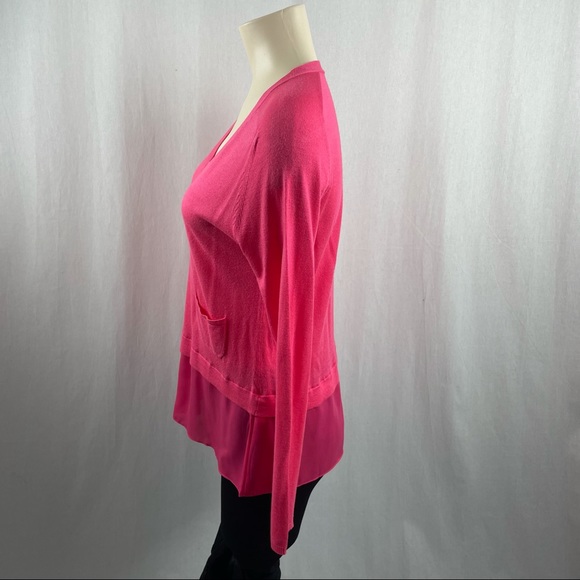 Hoss Introqia Pink V-Neck Sweater With Attached Underskirt S - Picture 3 of 7